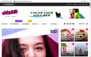 Color Blog Pro (screenshot desktop)