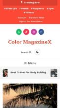 Color MagazineX (screenshot mobile)