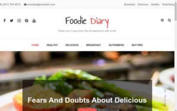 Foodie Diary (screenshot desktop)