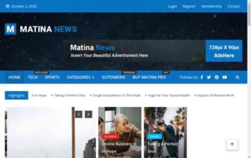 Matina News (screenshot desktop)