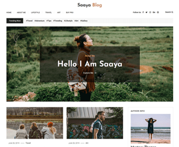 Saaya Blog (MysteryThemes)