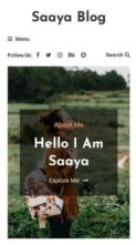 Saaya Blog (screenshot mobile)