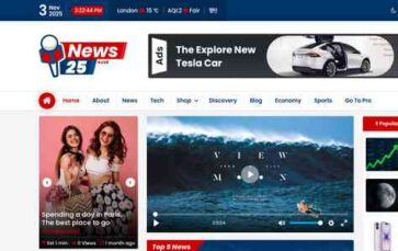 News 25 (screenshot desktop)