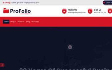 Profolio (Nayra Themes) (screenshot desktop)