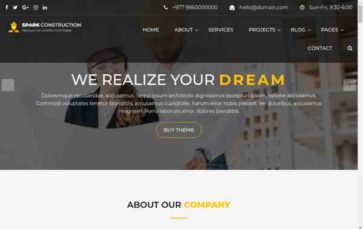 Spark Construction Pro (Offshore Themes) - (screenshot desktop)