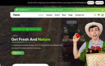 Agriculture Farm Pro (Omega Themes) (screenshot desktop)