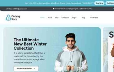 Clothing Store Pro (Omega Themes) - (screenshot desktop)