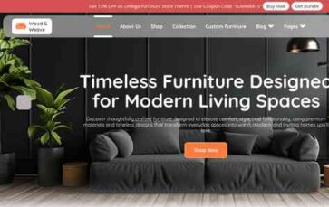 Omega Furniture Store Pro (screenshot desktop)