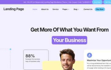 Responsive Landing Page Pro (screenshot desktop)