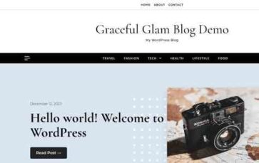Graceful Glam Blog (screenshot desktop)