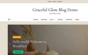 Graceful Glow Blog (screenshot desktop)