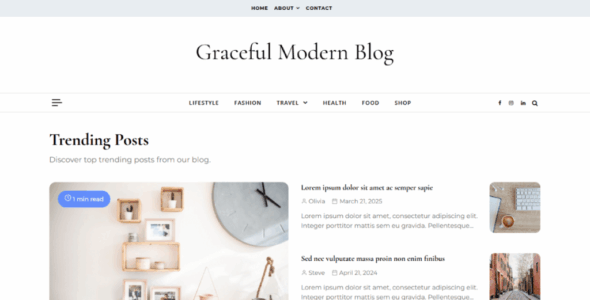 Graceful Modern Blog (Optima Themes)