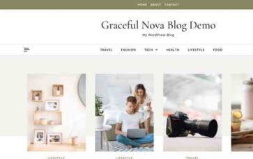Graceful Nova Blog (screenshot desktop)