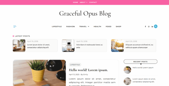 Graceful Opus Blog Pro (Optima Themes)