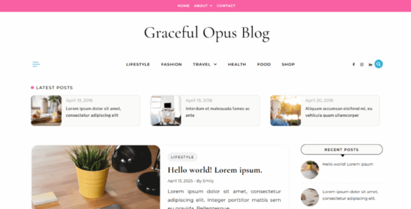 Graceful Opus Blog (Optima Themes)