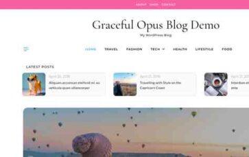 Graceful Opus Blog (screenshot desktop)
