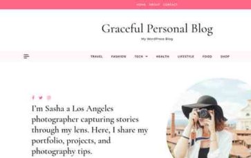 Graceful Personal Blog Pro (screenshot desktop)