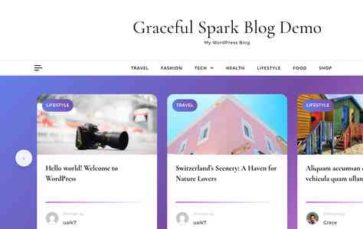 Graceful Spark Blog (screenshot desktop)