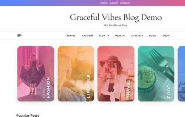 Graceful Vibes Blog (screenshot desktop)