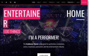 Organic Entertainer (screenshot desktop)