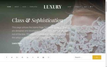 Organic Luxury (screenshot desktop)