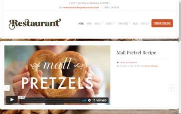 Organic Restaurant (screenshot desktop)