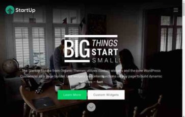 Organic StartUp (screenshot desktop)