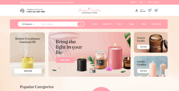 Candles Shop Pro (Ovation Themes)