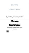 Modern Ecommerce Pro (screenshot mobile)