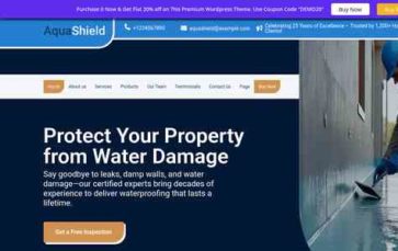 Waterproofing Services Pro (screenshot desktop)