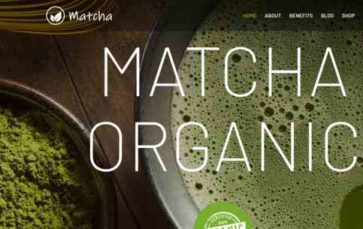 Divi Matcha Tea (screenshot desktop)