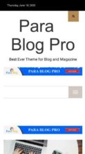 Para Blog Pro (screenshot mobile)