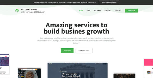 Patterns Store Front (PatternsWP)