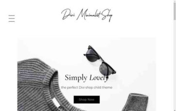 Divi Minimalist Shop (Pee-Aye Creative) - (screenshot desktop)
