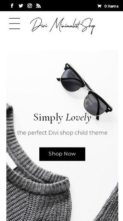 Divi Minimalist Shop (Pee-Aye Creative) - (screenshot mobile)