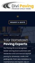 Divi Paving (screenshot mobile)