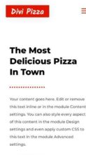 Divi Pizza (screenshot mobile)