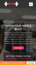 Gym for Divi (screenshot mobile)
