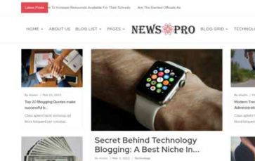 Newspro for Divi (screenshot desktop)