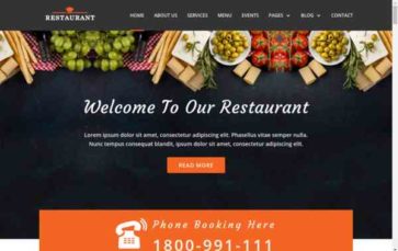 Screenshot Desktop Restaurant for Divi (screenshot desktop)