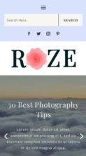 Roze for Divi (screenshot mobile)