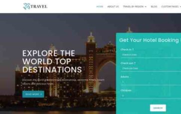 Travel For Divi (screenshot desktop)