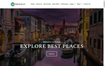 Screenshot Desktop Travely (Penny Black) - (screenshot desktop)
