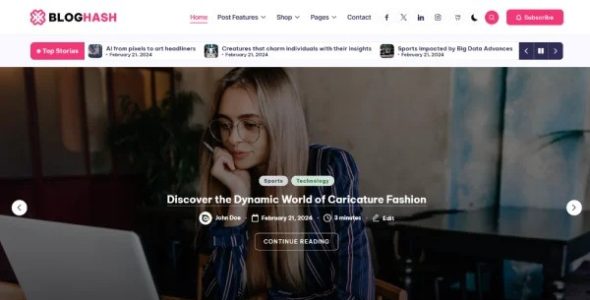 BlogHash Pro (Peregrine Themes)