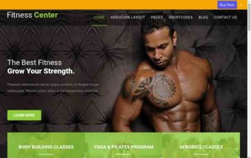 Fitness Center (Pinnacle Themes) - (screenshot desktop)