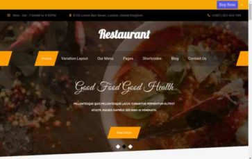 Restaurant (Pinnacle Themes) (screenshot desktop)