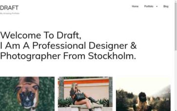 Draft Portfolio Pro (screenshot desktop)