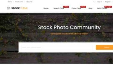 Stock (PremiumPress) (screenshot desktop)