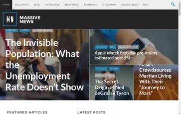 Massive News (screenshot desktop)