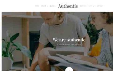 Authentic (Pretty Web Design) (screenshot desktop)